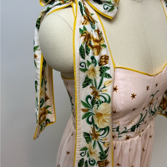 FARM Rio Pink Midi Sundress with Sweetheart Neckline - Picture 5 of 7